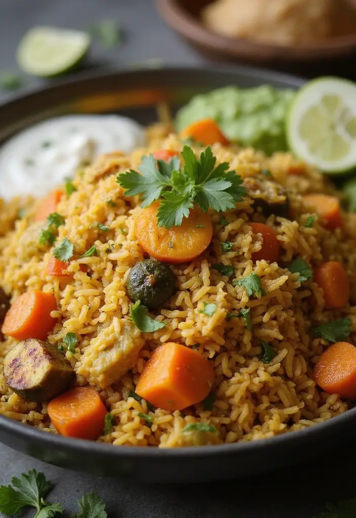 25 Andhra Vegetarian Recipes in Telugu Style Cooking 11 25 Andhra Vegetarian Recipes in Telugu Style Cooking - 11. Andhra Style Vegetable Biryani