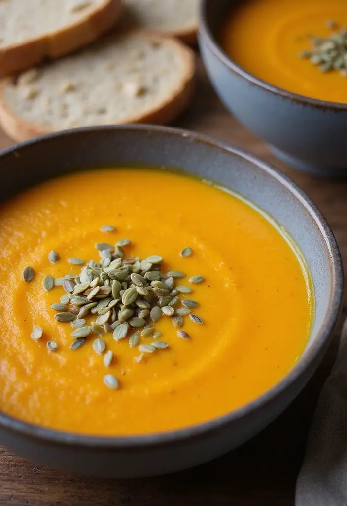 25 Butternut Squash Vegetarian Recipes Perfect for Fall 1 25 Butternut Squash Vegetarian Recipes Perfect for Fall - 1. Savory Butternut Squash Soup