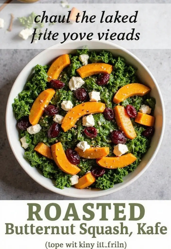 25 Butternut Squash Vegetarian Recipes Perfect for Fall 3 25 Butternut Squash Vegetarian Recipes Perfect for Fall - 3. Butternut Squash and Kale Salad