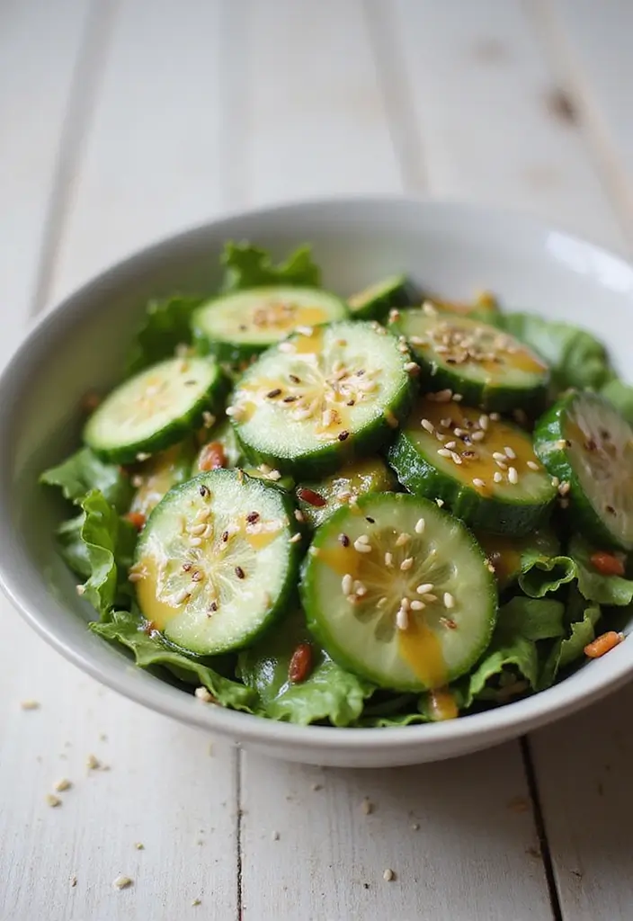 25 Chinese Vegetarian Recipes for Flavorful Meals 13 25 Chinese Vegetarian Recipes for Flavorful Meals - 13. Cucumber Salad with Sesame Dressing