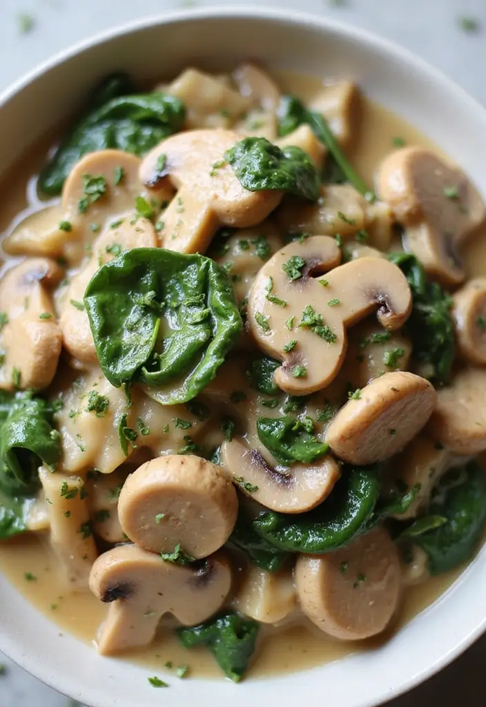 25 Dairy Free Vegetarian Recipes That Are Easy and Delicious 10 25 Dairy Free Vegetarian Recipes That Are Easy and Delicious - 10. Spinach and Mushroom Stroganoff