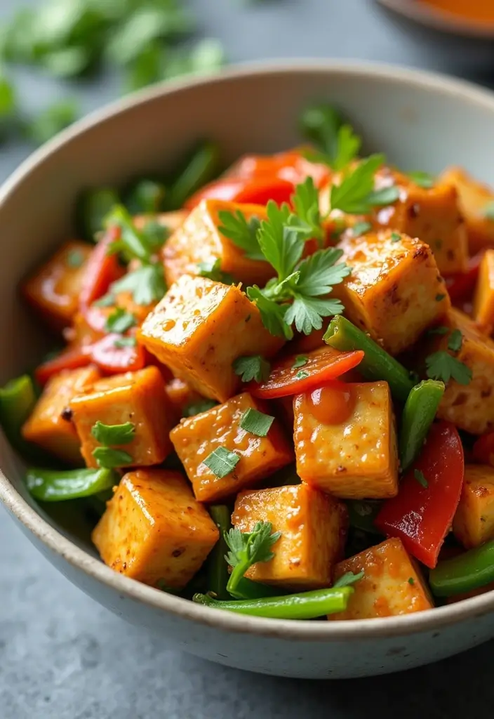 25 Dairy Free Vegetarian Recipes That Are Easy and Delicious 16 25 Dairy Free Vegetarian Recipes That Are Easy and Delicious - 16. Spicy Peanut Tofu Stir-Fry
