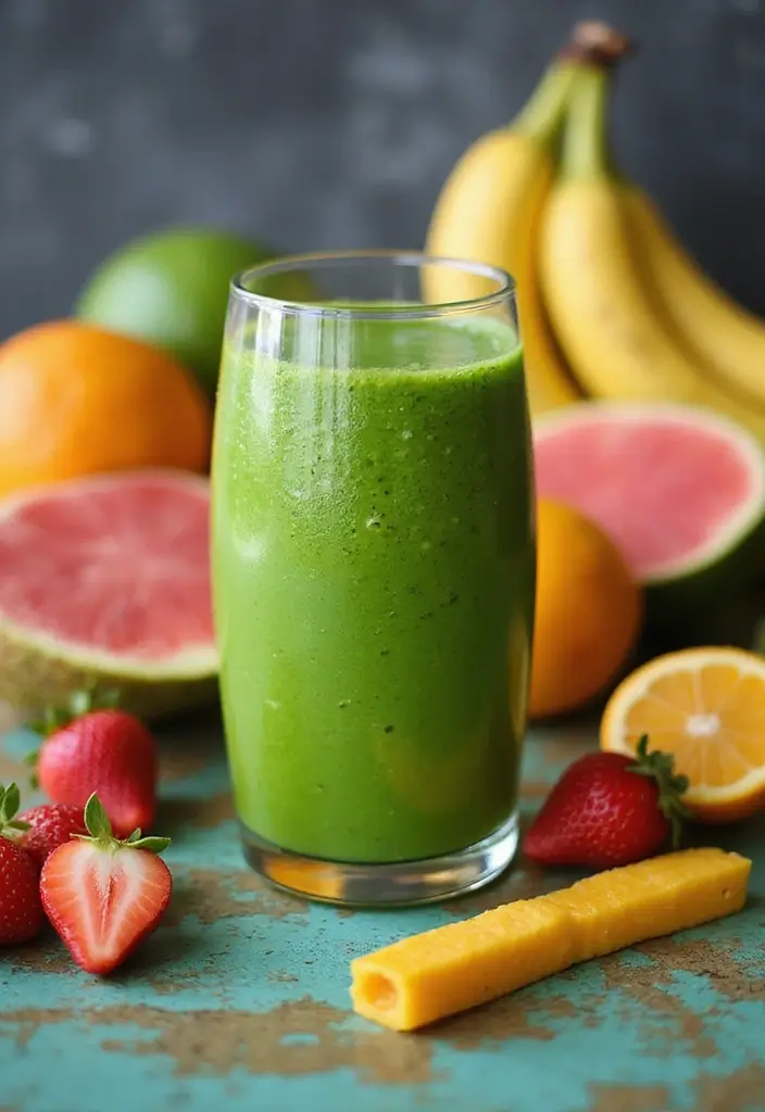 25 Easy Vegetarian Breakfast Recipes for Busy Mornings 12 25 Easy Vegetarian Breakfast Recipes for Busy Mornings - 12. Tropical Green Smoothie