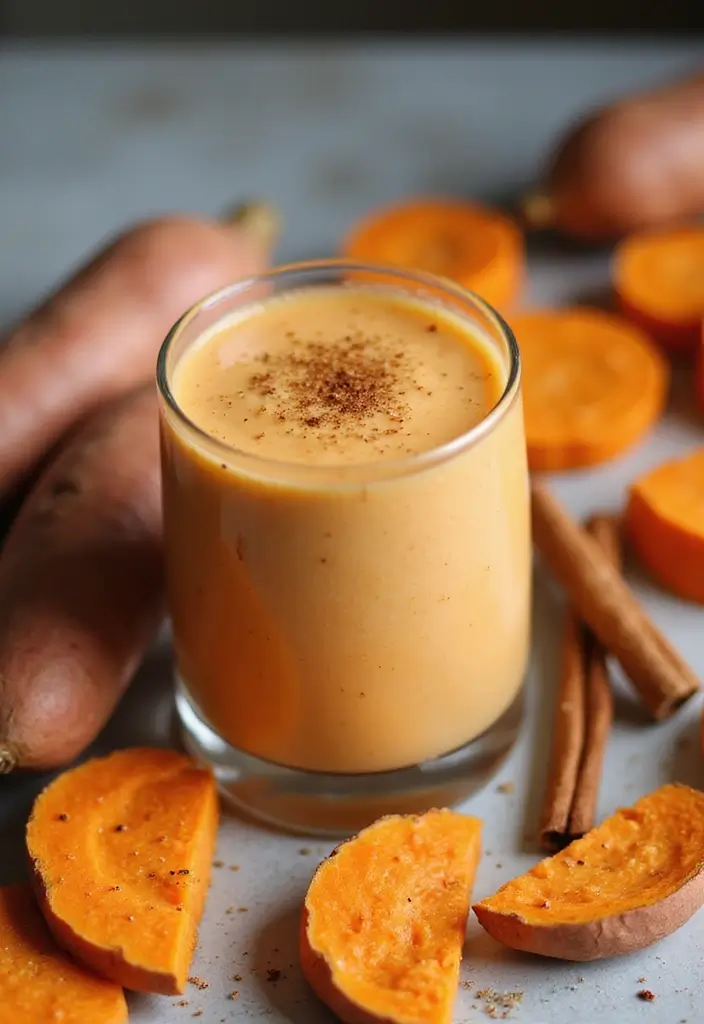 25 Easy Vegetarian Breakfast Recipes for Busy Mornings 25 25 Easy Vegetarian Breakfast Recipes for Busy Mornings - 25. Sweet Potato Smoothie