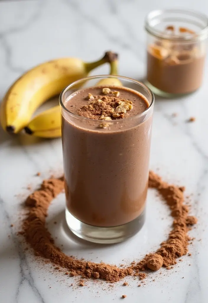 25 Easy Vegetarian Breakfast Recipes for Busy Mornings 3 25 Easy Vegetarian Breakfast Recipes for Busy Mornings - 3. Chocolate Peanut Butter Smoothie