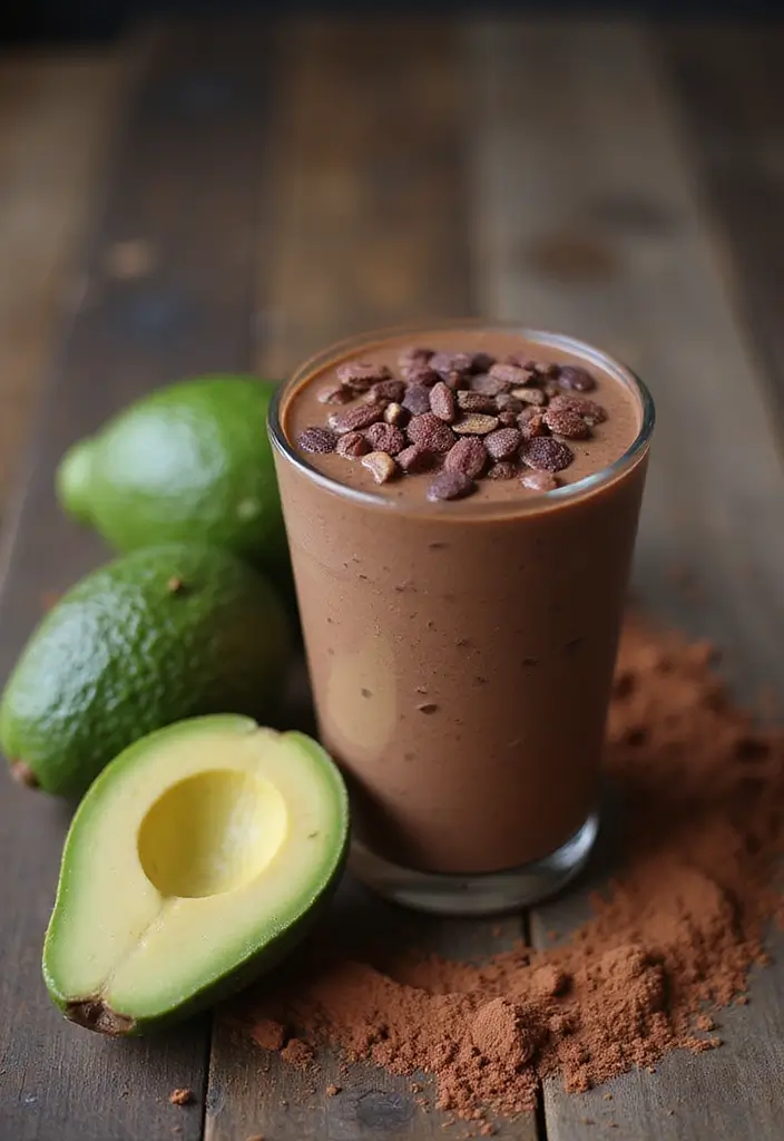 25 Easy Vegetarian Breakfast Recipes for Busy Mornings 9 25 Easy Vegetarian Breakfast Recipes for Busy Mornings - 9. Chocolate Avocado Smoothie
