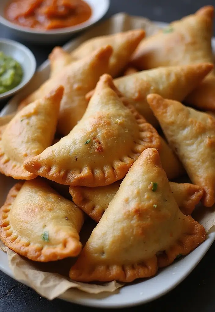 25 Healthy Indian Vegetarian Recipes for Everyday Meals - 20. Vegetable Samosas