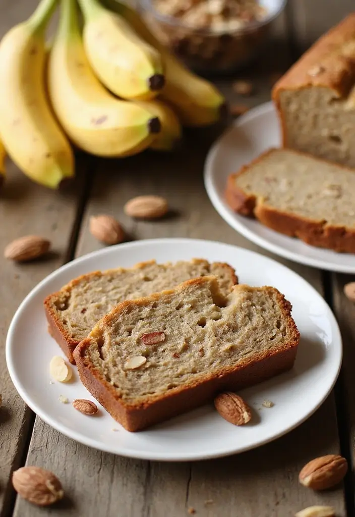 25 Healthy Low Carb High Protein Vegetarian Breakfast Ideas 19 25 Healthy Low Carb High Protein Vegetarian Breakfast Ideas - 19. Almond Flour Banana Bread
