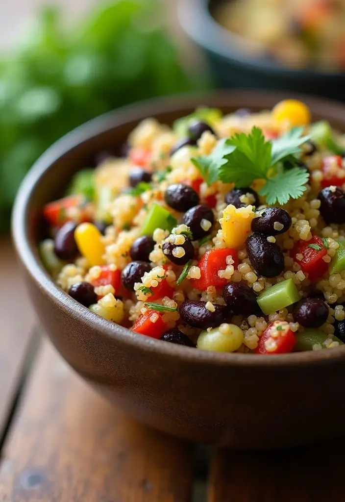 25 Healthy Low Carb High Protein Vegetarian Breakfast Ideas 25 25 Healthy Low Carb High Protein Vegetarian Breakfast Ideas - 25. Quinoa and Black Bean Salad