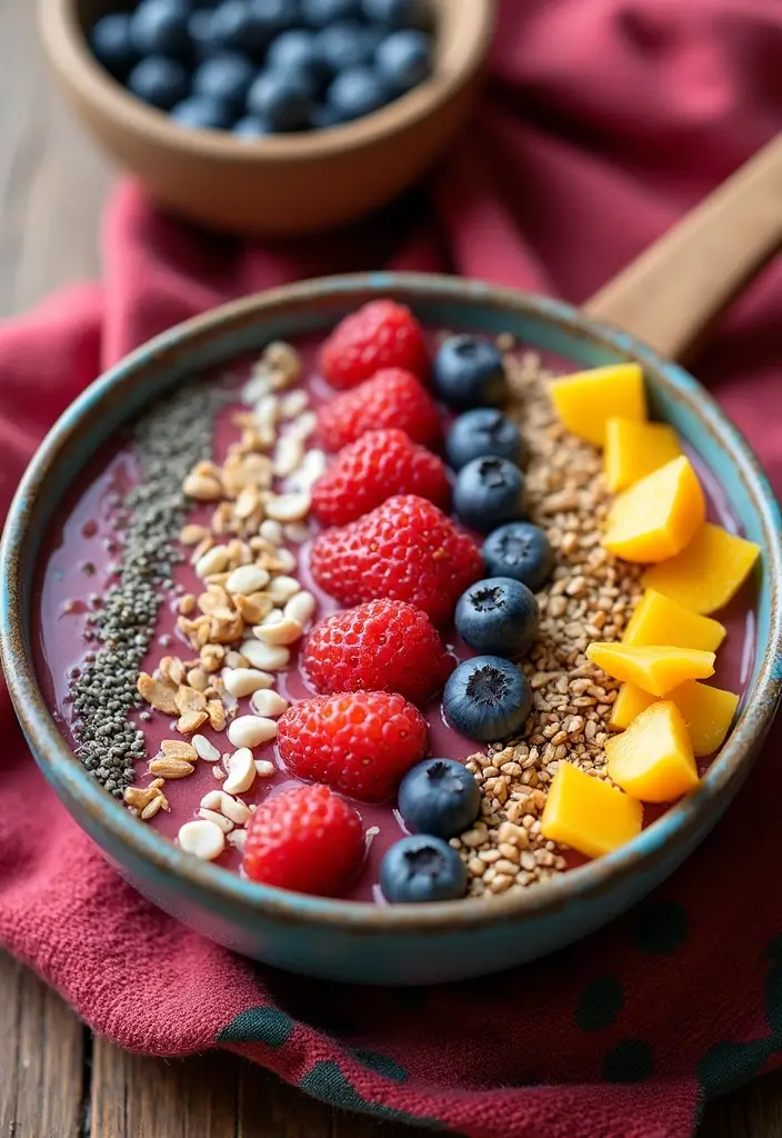 25 Healthy Low Carb High Protein Vegetarian Breakfast Ideas 5 25 Healthy Low Carb High Protein Vegetarian Breakfast Ideas - 5. Protein-Packed Smoothie Bowl
