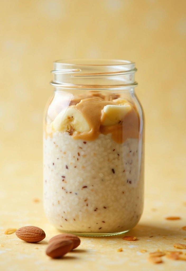 25 Healthy Low Carb High Protein Vegetarian Breakfast Ideas 8 25 Healthy Low Carb High Protein Vegetarian Breakfast Ideas - 8. Overnight Oats with Almond Butter and Banana
