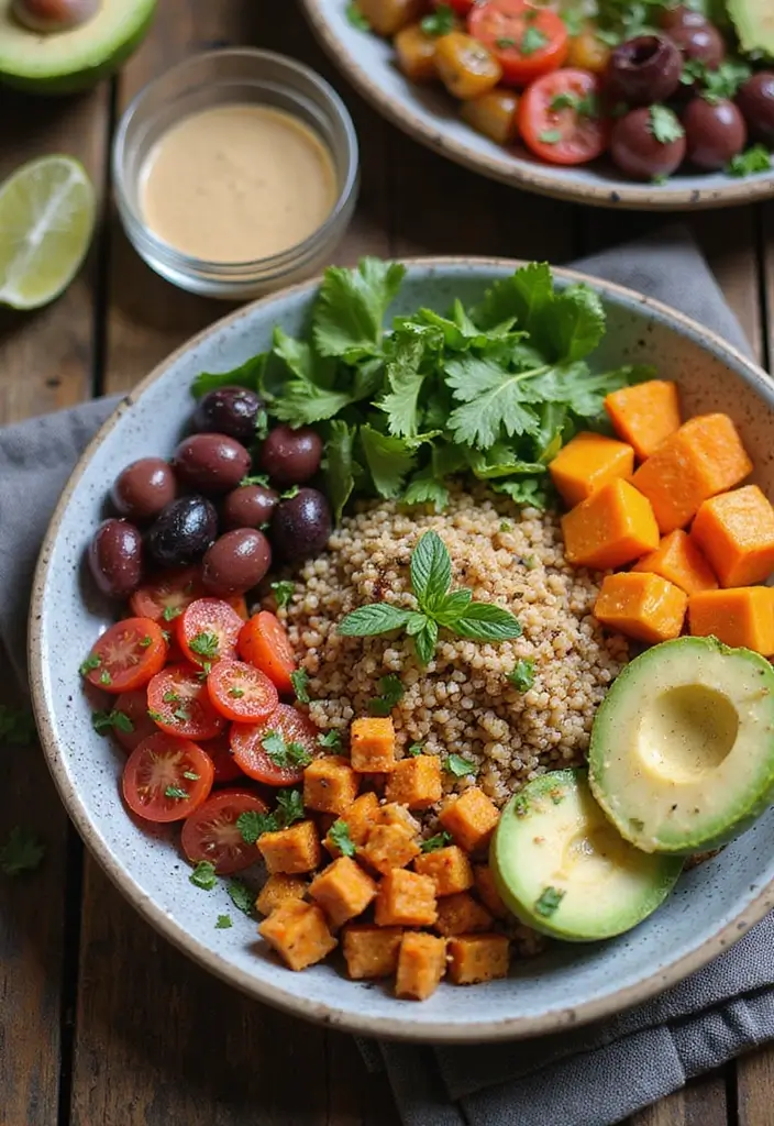 25 Healthy Vegetarian Lunch Recipes for Work or School - 18. Mediterranean Grain Bowl
