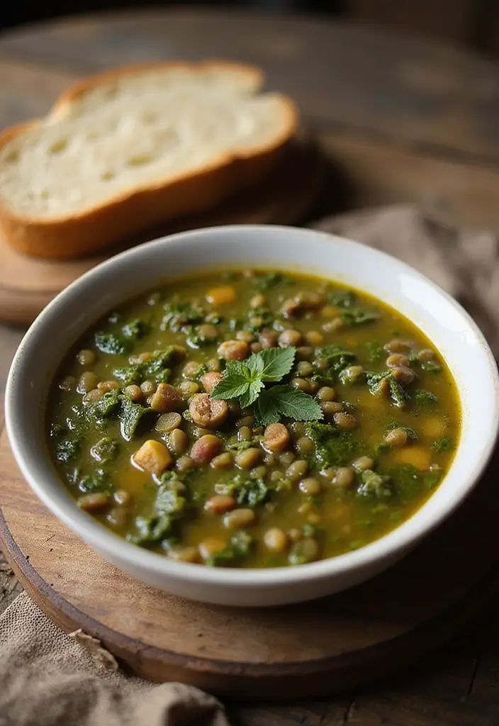 25 Healthy Vegetarian Lunch Recipes for Work or School - 19. Spinach & Lentil Soup
