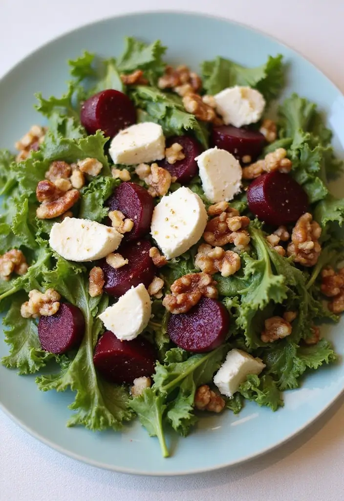 25 Healthy Vegetarian Lunch Recipes for Work or School - 20. Beet & Goat Cheese Salad