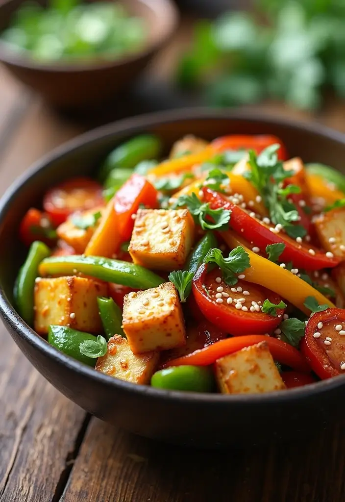 25 Healthy Vegetarian Lunch Recipes for Work or School - 21. Vegetable Stir-Fry with Tofu