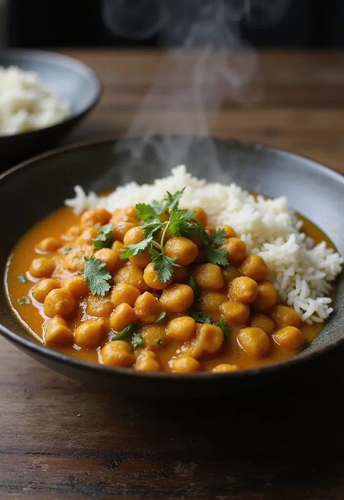 25 Healthy Vegetarian Lunch Recipes for Work or School - 22. Chickpea Curry