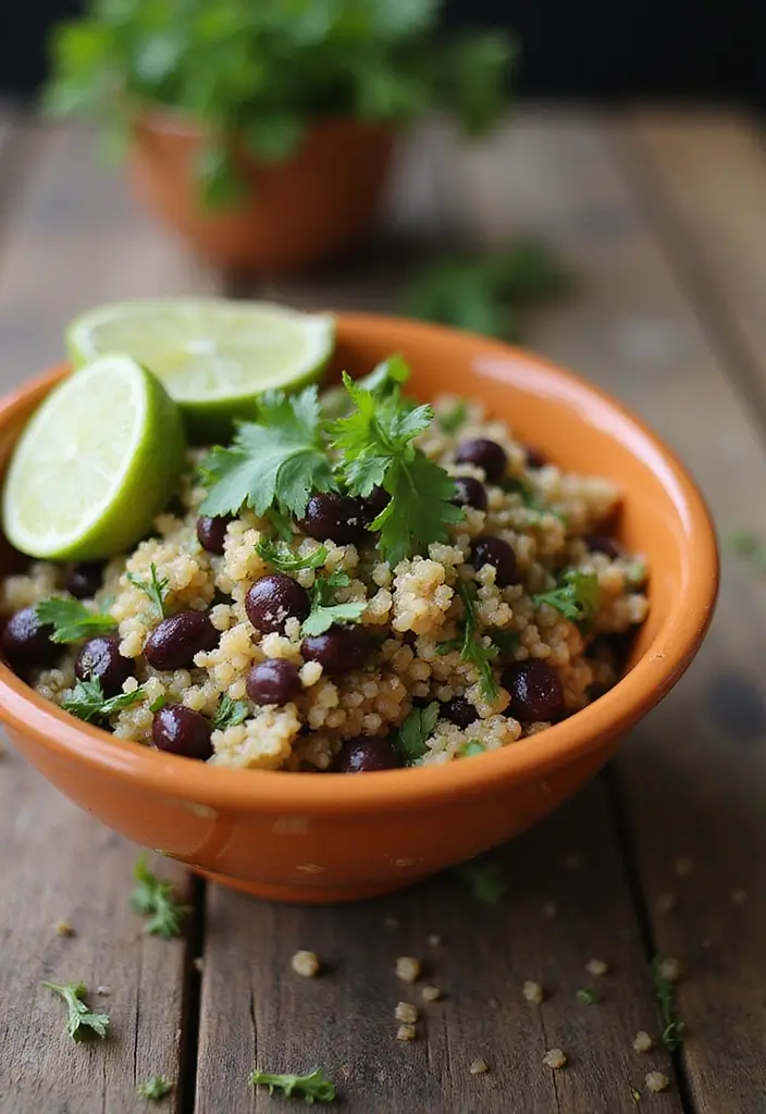 25 High Protein Low Carb Vegetarian Recipes to Try 1 25 High Protein Low Carb Vegetarian Recipes to Try - 1. Quinoa and Black Bean Salad