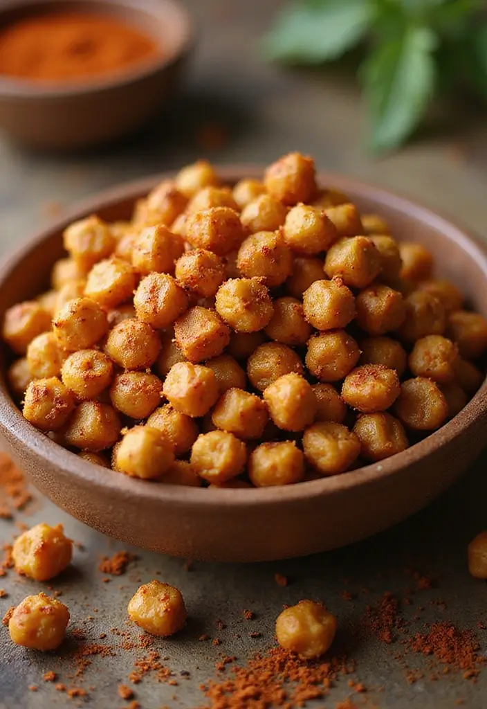 25 High Protein Low Carb Vegetarian Recipes to Try 15 25 High Protein Low Carb Vegetarian Recipes to Try - 15. Spicy Roasted Chickpeas