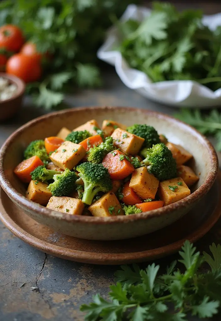 25 High Protein Low Carb Vegetarian Recipes to Try 2 25 High Protein Low Carb Vegetarian Recipes to Try - 2. Tofu Stir-Fry with Broccoli