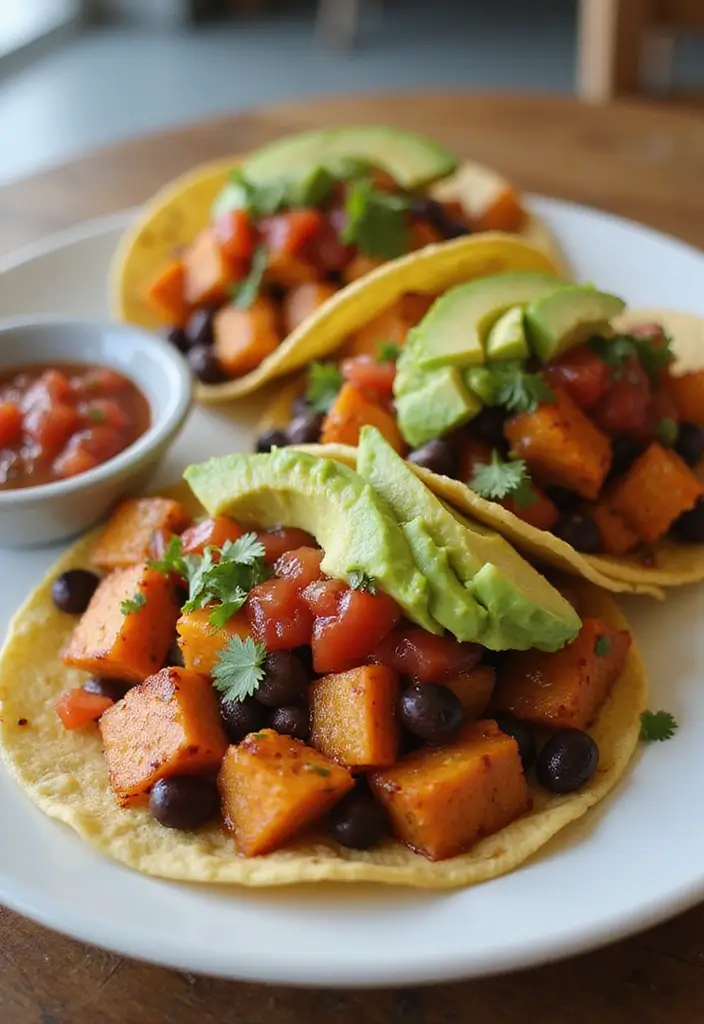 25 High Protein Low Carb Vegetarian Recipes to Try 25 25 High Protein Low Carb Vegetarian Recipes to Try - 25. Sweet Potato and Black Bean Tacos