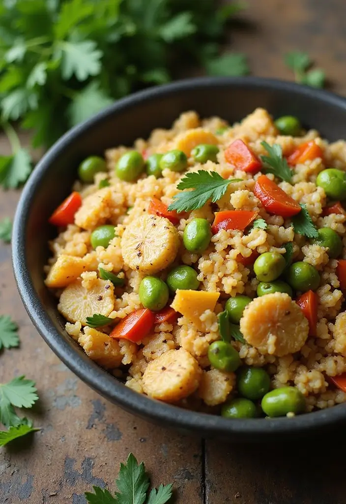 25 High Protein Low Carb Vegetarian Recipes to Try 5 25 High Protein Low Carb Vegetarian Recipes to Try - 5. Cauliflower Rice Stir-Fry
