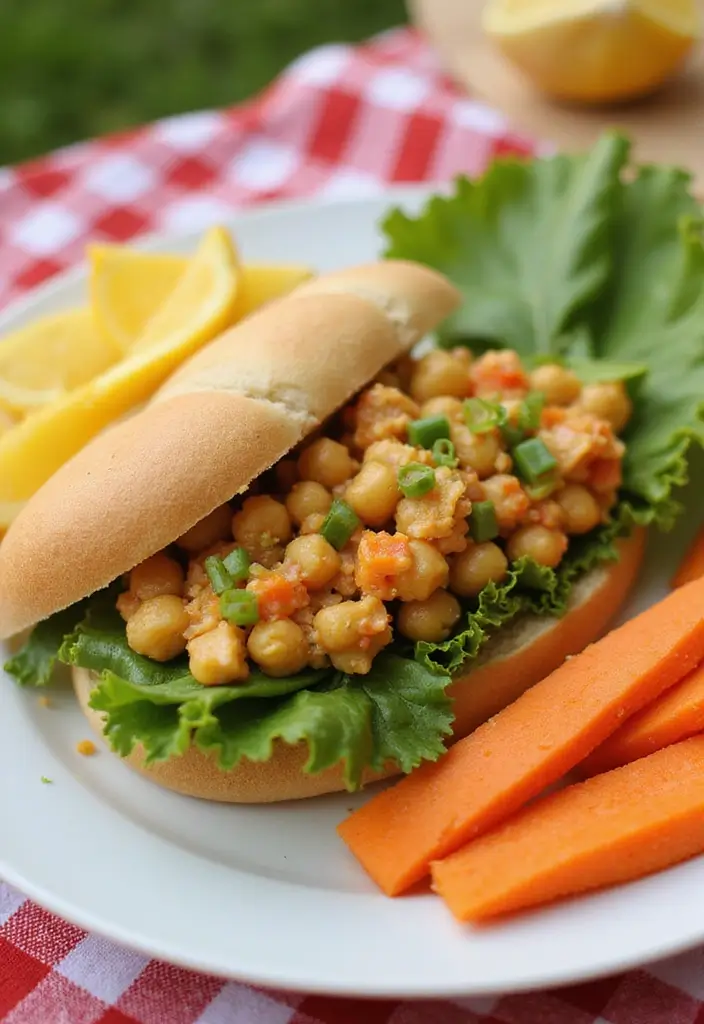 25 High Protein Low Carb Vegetarian Recipes to Try 7 25 High Protein Low Carb Vegetarian Recipes to Try - 7. Chickpea Salad Sandwich