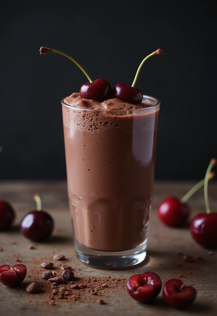 25 High Protein Vegetarian Breakfast Recipes That Keep You Full 16 25 High Protein Vegetarian Breakfast Recipes That Keep You Full - 16. Chocolate Cherry Protein Smoothie