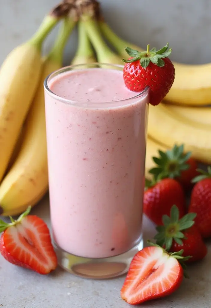 25 High Protein Vegetarian Breakfast Recipes That Keep You Full 18 25 High Protein Vegetarian Breakfast Recipes That Keep You Full - 18. Strawberry Banana Protein Smoothie