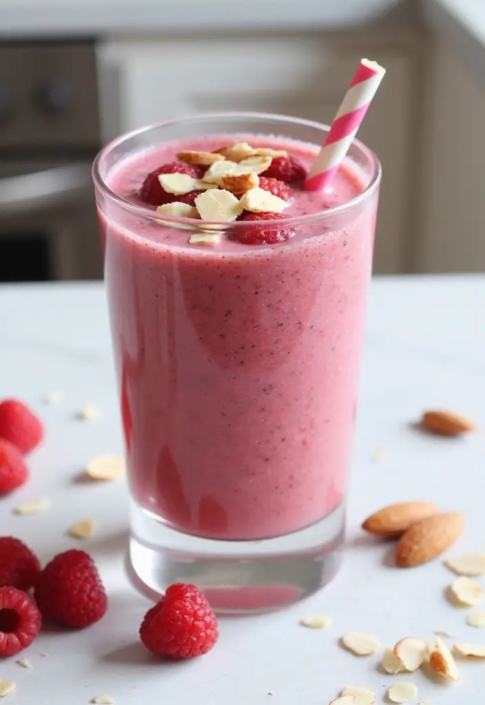 25 High Protein Vegetarian Breakfast Recipes That Keep You Full 19 25 High Protein Vegetarian Breakfast Recipes That Keep You Full - 19. Raspberry Almond Protein Smoothie