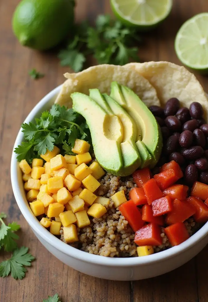25 High Protein Vegetarian Meal Prep Recipes for Busy Weeks 1 25 High Protein Vegetarian Meal Prep Recipes for Busy Weeks - 1. Quinoa and Black Bean Burrito Bowls