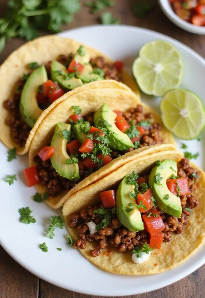 25 High Protein Vegetarian Meal Prep Recipes for Busy Weeks 10 25 High Protein Vegetarian Meal Prep Recipes for Busy Weeks - 10. Spicy Lentil Tacos