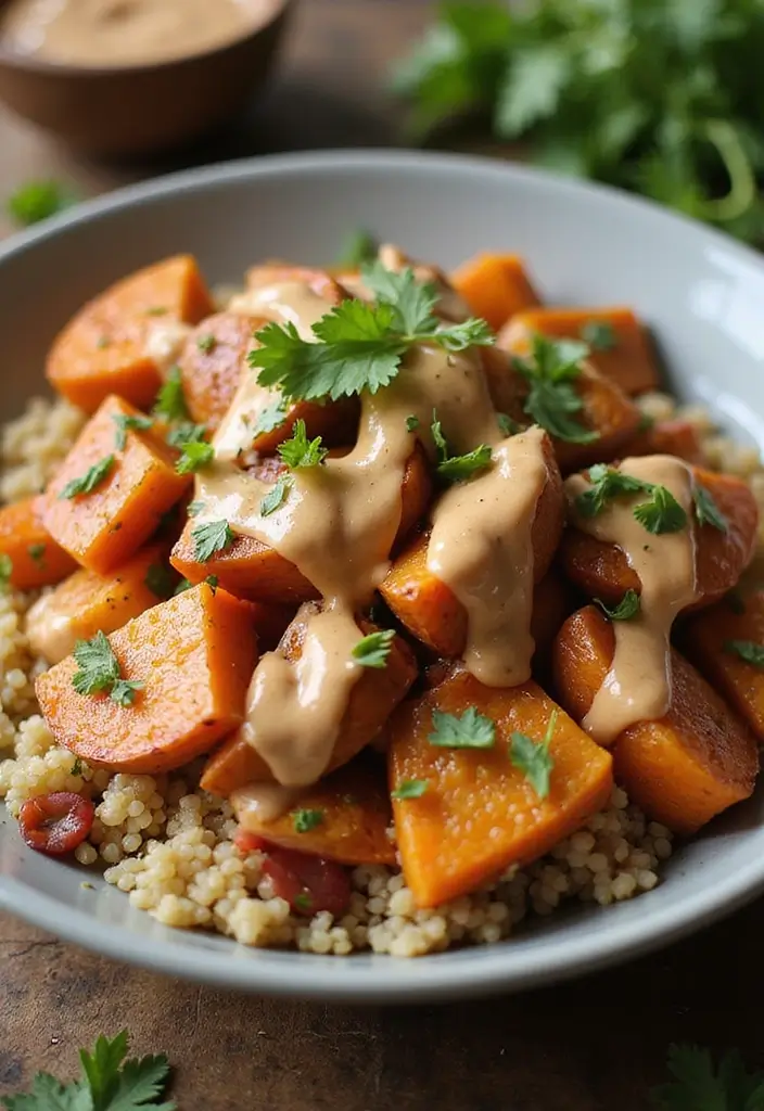 25 High Protein Vegetarian Meal Prep Recipes for Busy Weeks 12 25 High Protein Vegetarian Meal Prep Recipes for Busy Weeks - 12. Thai Peanut Sweet Potato Bowls