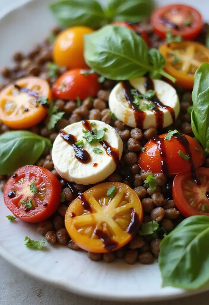25 High Protein Vegetarian Meal Prep Recipes for Busy Weeks 24 25 High Protein Vegetarian Meal Prep Recipes for Busy Weeks - 24. Caprese Salad with Lentils