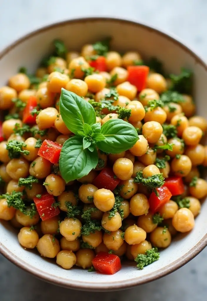 25 High Protein Vegetarian Salad Recipes for Healthy Living 12 25 High Protein Vegetarian Salad Recipes for Healthy Living - 12. Pesto Chickpea Salad