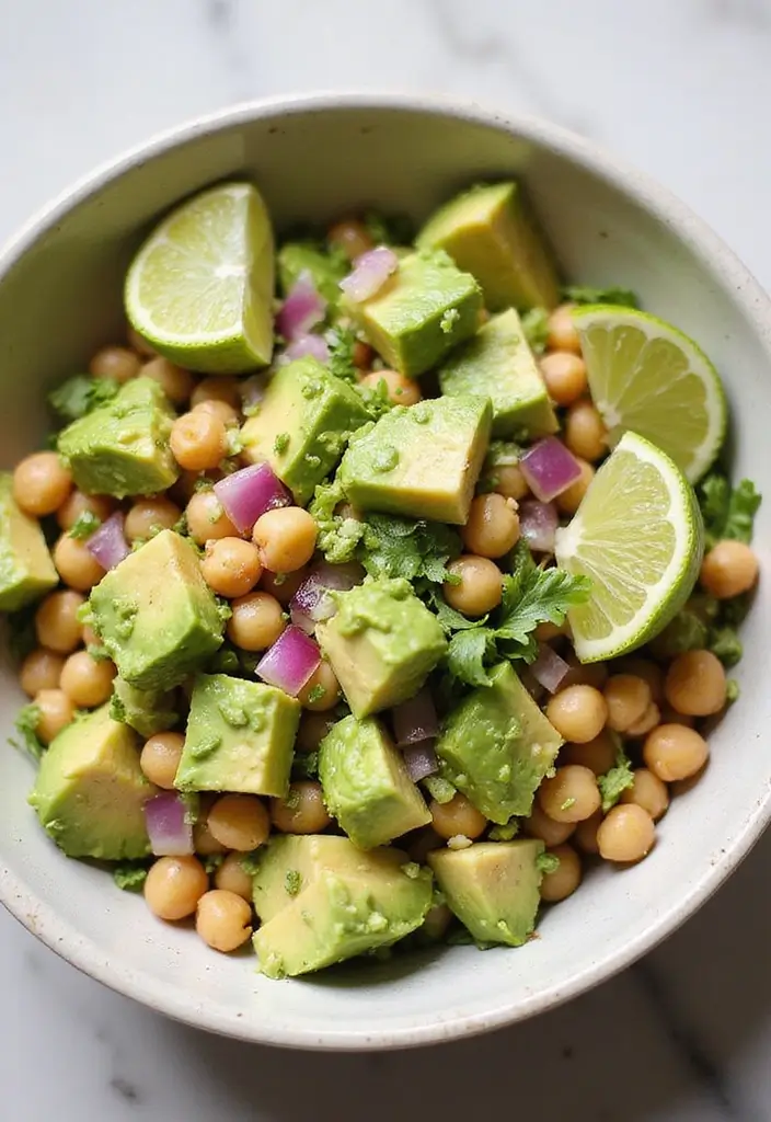 25 High Protein Vegetarian Salad Recipes for Healthy Living 18 25 High Protein Vegetarian Salad Recipes for Healthy Living - 18. Chickpea and Avocado Salad