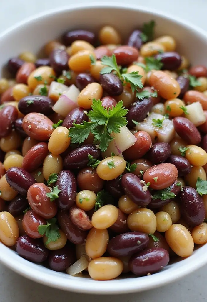 25 High Protein Vegetarian Salad Recipes for Healthy Living 20 25 High Protein Vegetarian Salad Recipes for Healthy Living - 20. Three-Bean Salad