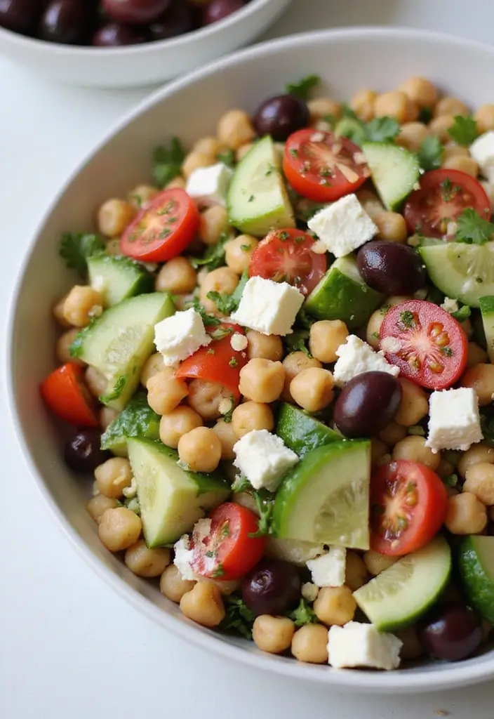 25 High Protein Vegetarian Salad Recipes for Healthy Living 7 25 High Protein Vegetarian Salad Recipes for Healthy Living - 7. Mediterranean Chickpea Salad