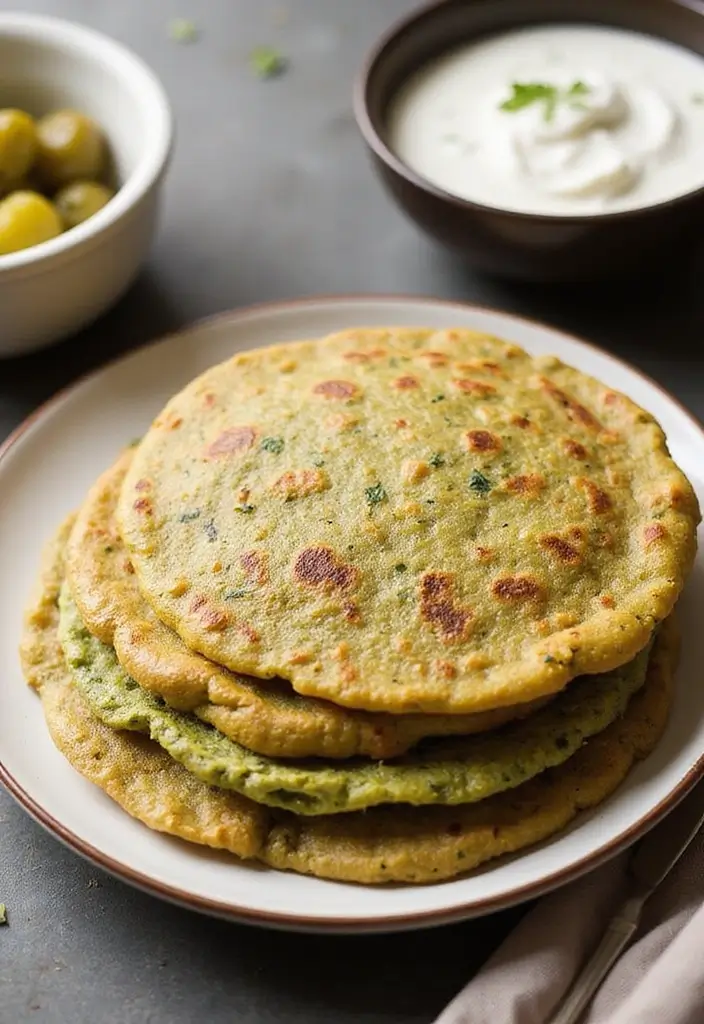 25 Indian Vegetarian Dishes Recipes You’ll Want to Try 21 25 Indian Vegetarian Dishes Recipes You’ll Want to Try - 21. Methi Thepla