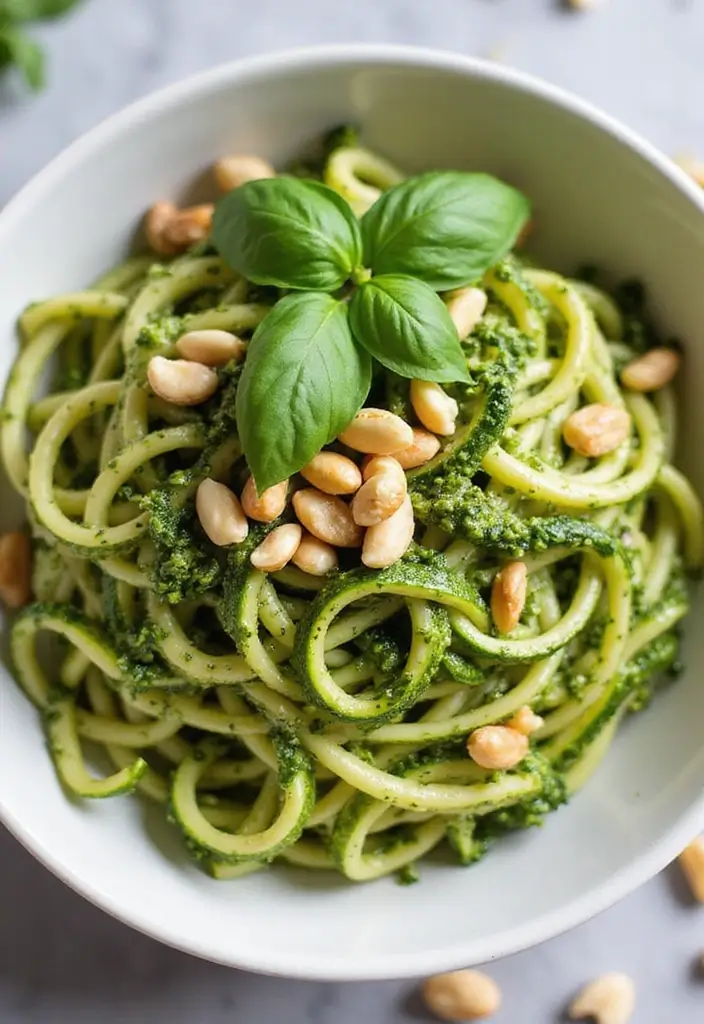 25 Low Carb Vegetarian Recipes That Taste Amazing 1 25 Low Carb Vegetarian Recipes That Taste Amazing - 1. Zucchini Noodles with Pesto