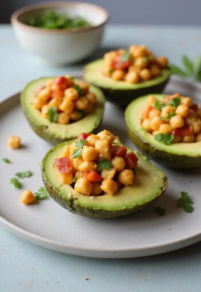 25 Low Carb Vegetarian Recipes That Taste Amazing 16 25 Low Carb Vegetarian Recipes That Taste Amazing - 16. Stuffed Avocado with Chickpeas