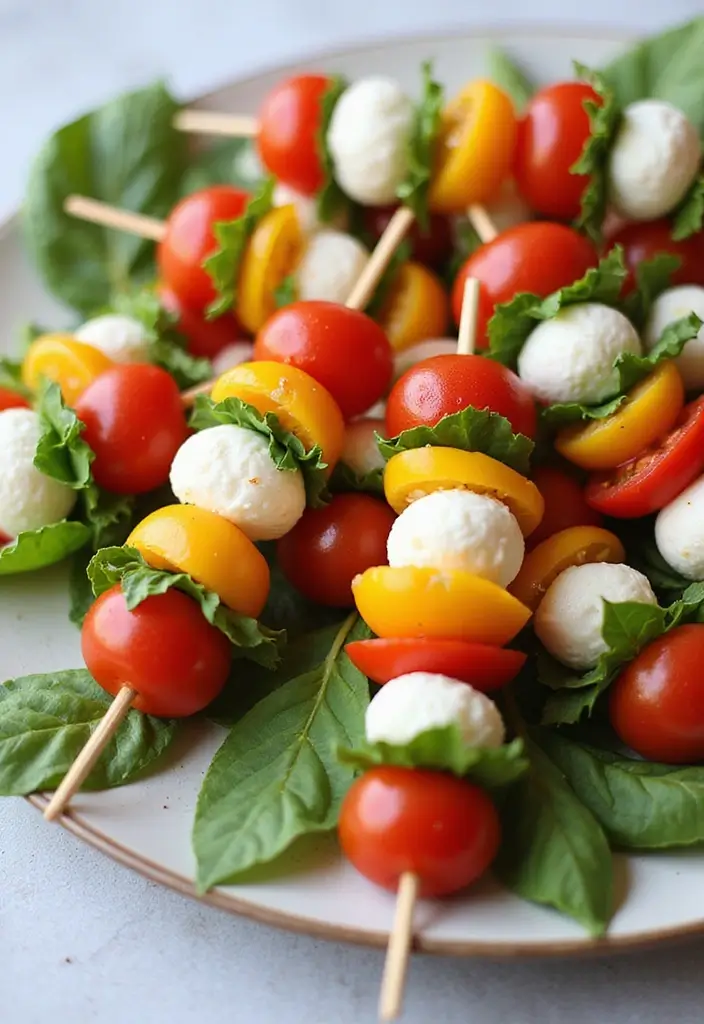25 Low Carb Vegetarian Recipes That Taste Amazing 8 25 Low Carb Vegetarian Recipes That Taste Amazing - 8. Caprese Salad Skewers