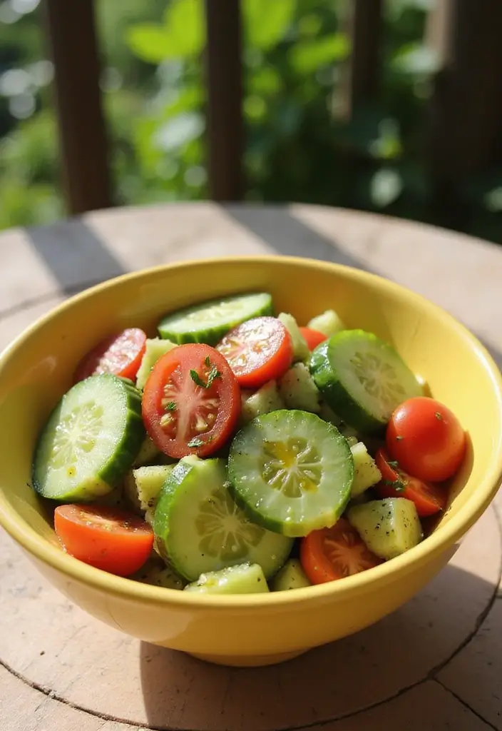 25 Low FODMAP Vegetarian Recipes That Are Gut Friendly 13 25 Low FODMAP Vegetarian Recipes That Are Gut Friendly - 13. Cucumber and Tomato Salad