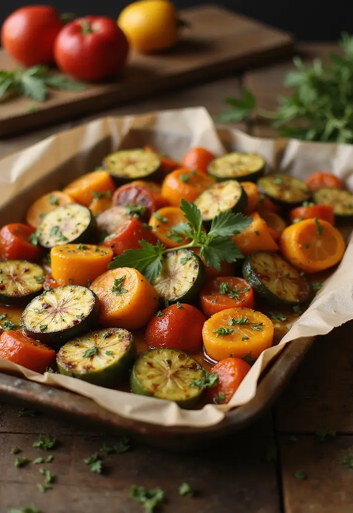 25 Low FODMAP Vegetarian Recipes That Are Gut Friendly 4 25 Low FODMAP Vegetarian Recipes That Are Gut Friendly - 4. Roasted Vegetable Medley