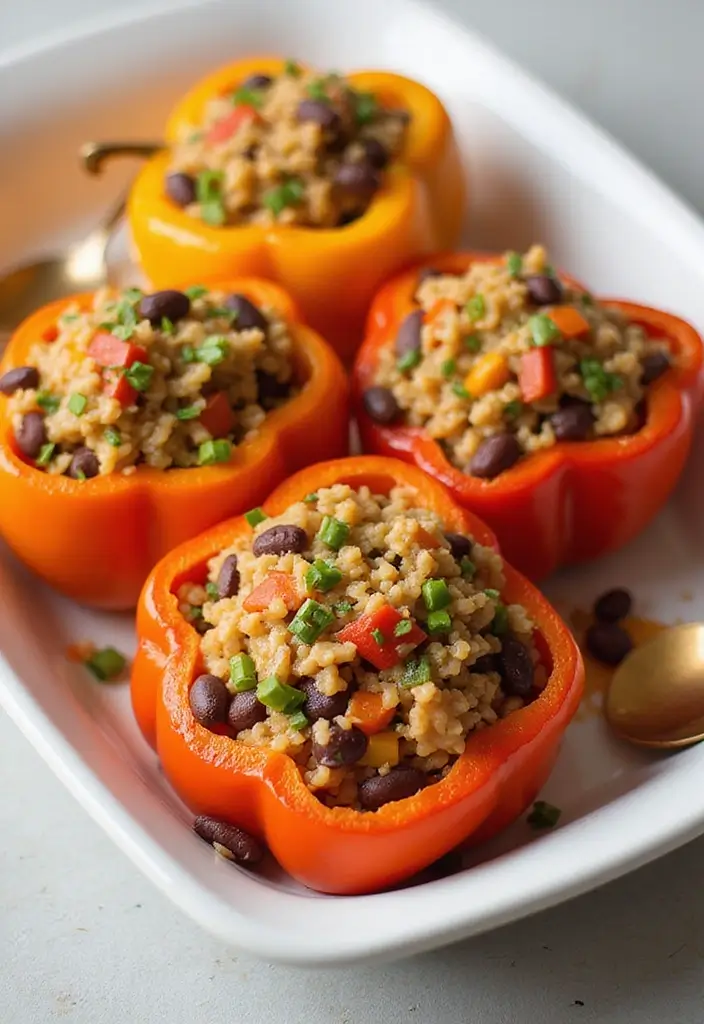 25 No Onion No Garlic Vegetarian Recipes Everyone Can Enjoy 12 25 No Onion No Garlic Vegetarian Recipes Everyone Can Enjoy - 12. Baked Stuffed Bell Peppers