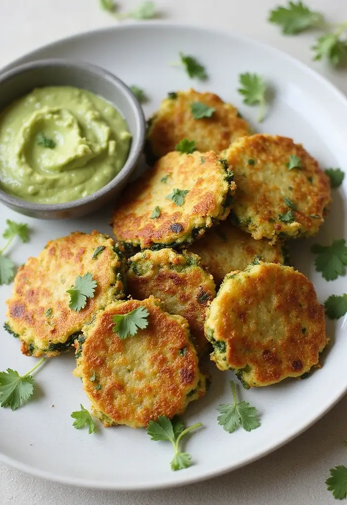 25 No Onion No Garlic Vegetarian Recipes Everyone Can Enjoy 2 25 No Onion No Garlic Vegetarian Recipes Everyone Can Enjoy - 2. Zucchini Fritters with Avocado Sauce
