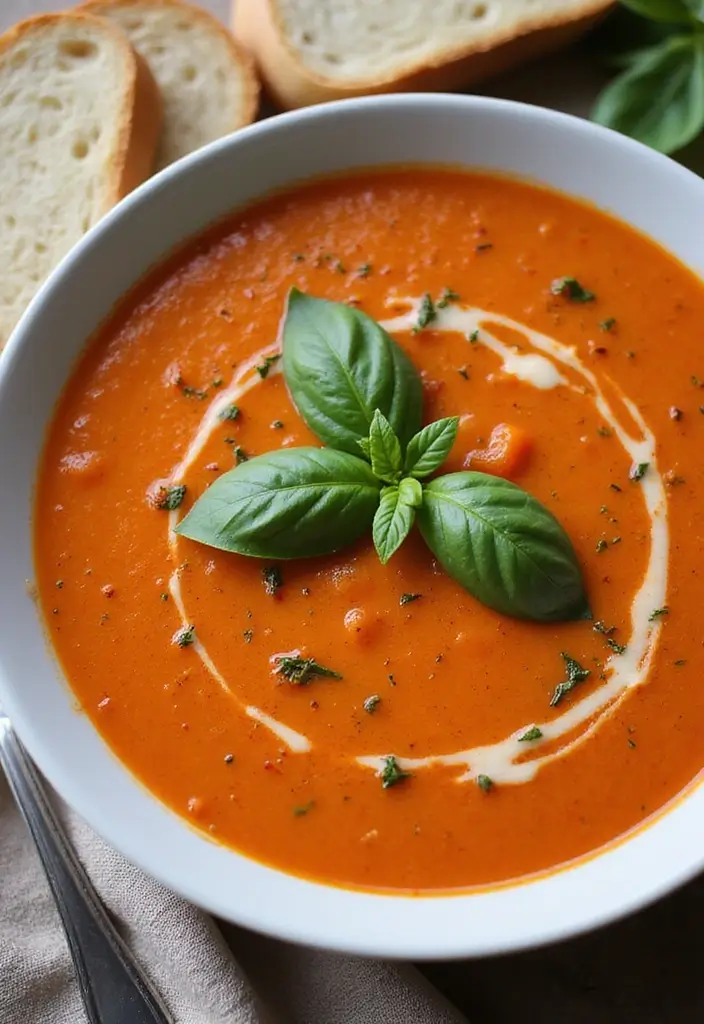 25 No Onion No Garlic Vegetarian Recipes Everyone Can Enjoy 21 25 No Onion No Garlic Vegetarian Recipes Everyone Can Enjoy - 21. Creamy Tomato Basil Soup