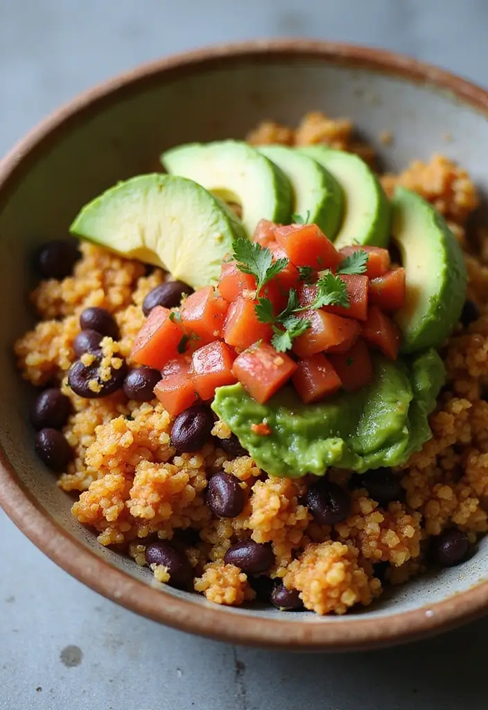 25 No Onion No Garlic Vegetarian Recipes Everyone Can Enjoy 23 25 No Onion No Garlic Vegetarian Recipes Everyone Can Enjoy - 23. Spiced Quinoa and Black Bean Bowl