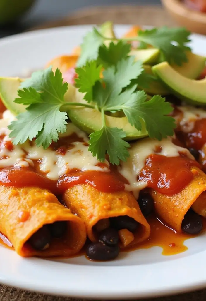 25 No Onion No Garlic Vegetarian Recipes Everyone Can Enjoy 6 25 No Onion No Garlic Vegetarian Recipes Everyone Can Enjoy - 6. Sweet Potato and Black Bean Enchiladas