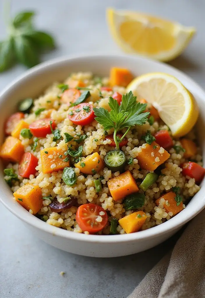 25 Quick and Easy Vegetarian Recipes Ready in No Time - 16. Mediterranean Couscous Salad