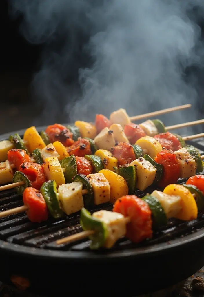 25 Quick and Easy Vegetarian Recipes Ready in No Time - 17. Grilled Vegetable Skewers